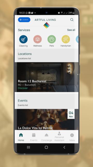 Aplicatia Mobile Artful Living - Asistentul tau Personal de Servicii Concierge